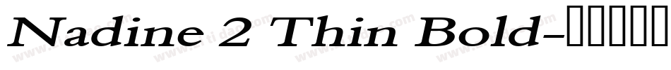 Nadine 2 Thin Bold字体转换